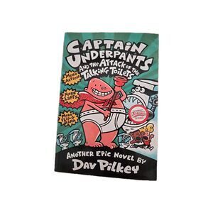 Captain Underpants and the Attack of the Talking Toilets Paperback Book, Pilkey